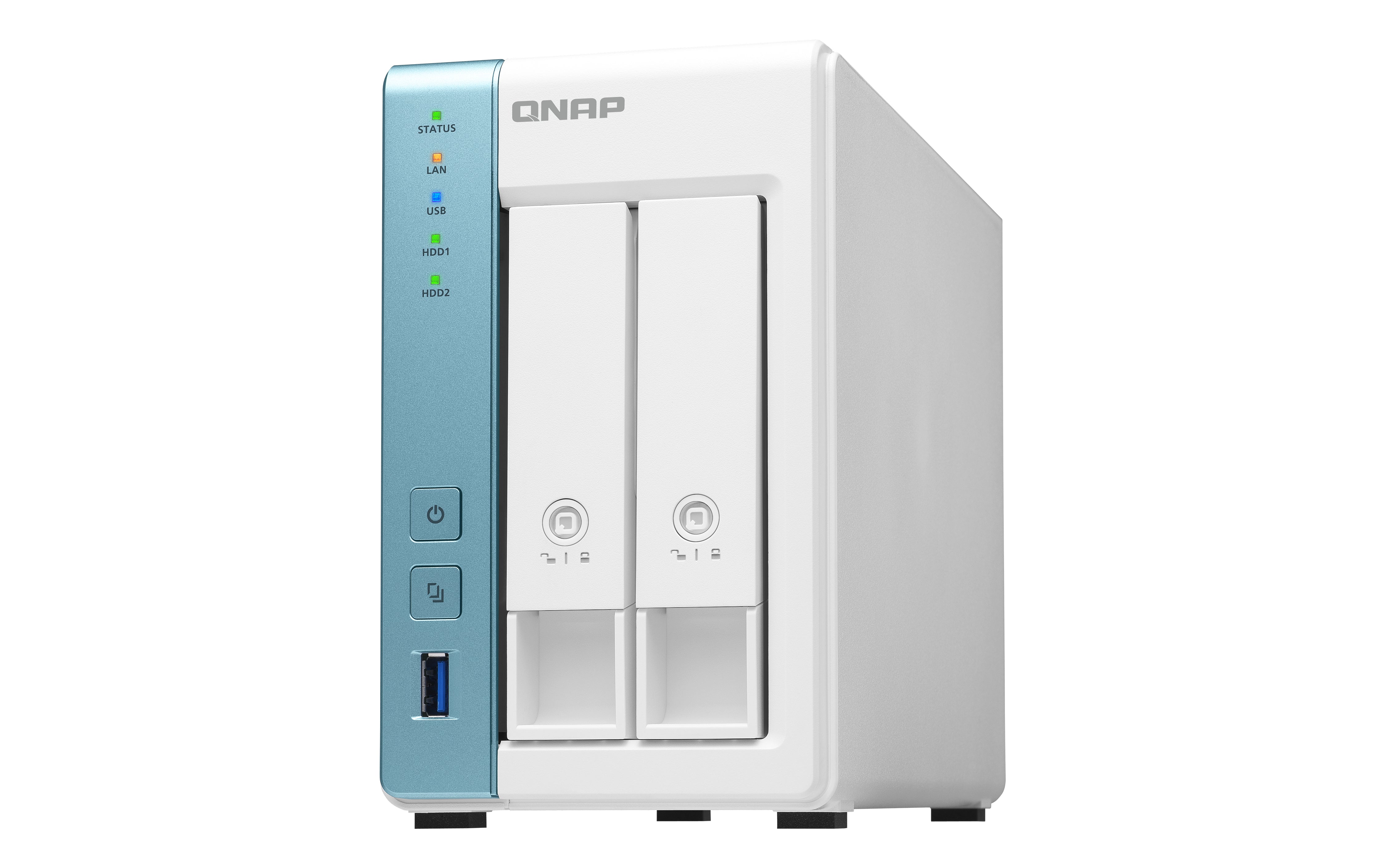 QNAP TS-233 NAS/storage server Mini Tower ARM Cortex-A55 2 GB QNAP QTS White