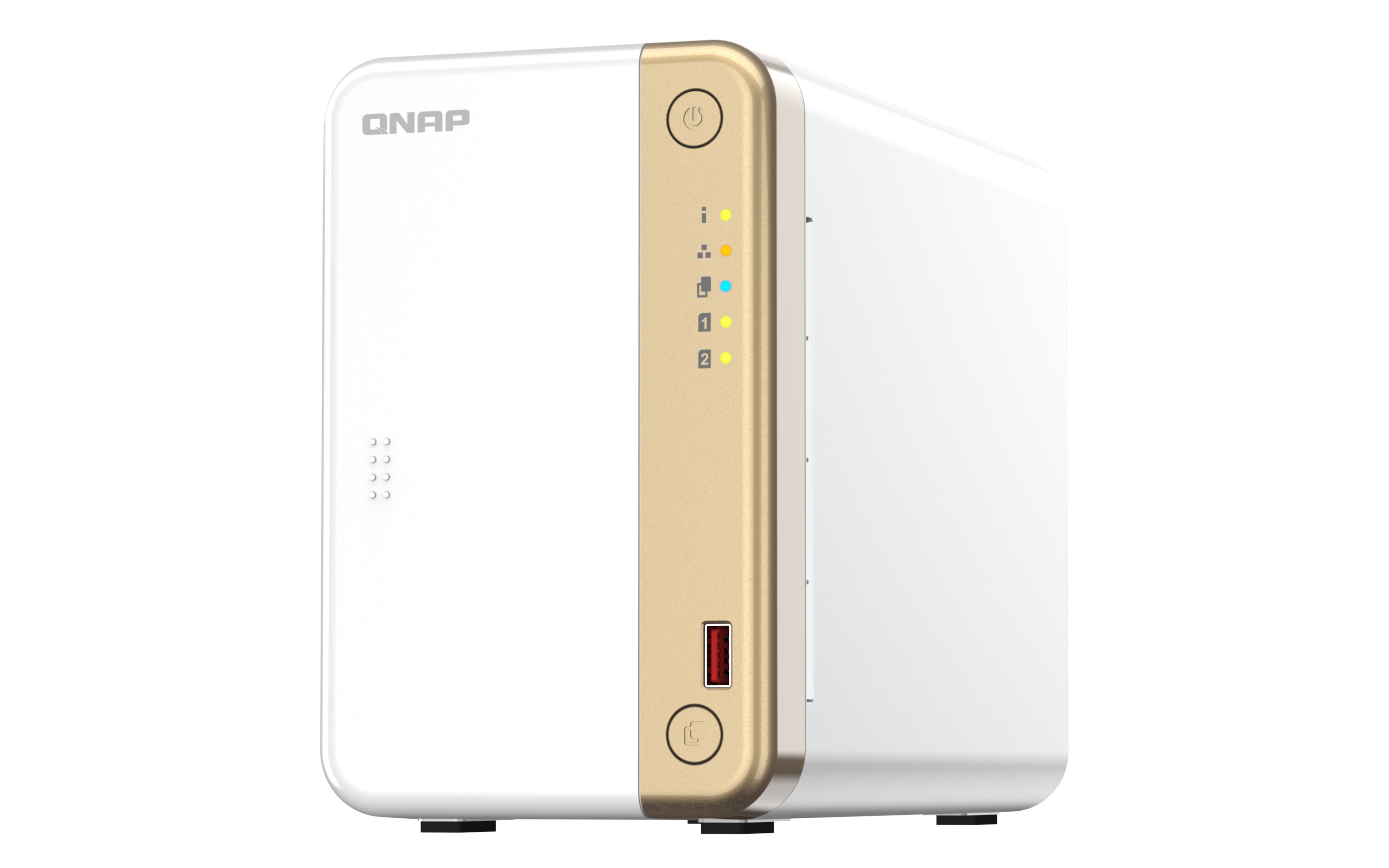 QNAP TS-262 NAS Tower Intel® Celeron® N4505 4 GB QNAP QTS Gold, White