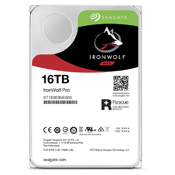 Seagate IronWolf Pro ST16000NT001 internal hard drive 16 TB 7200 RPM 256 MB 3.5