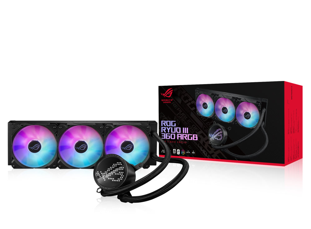 ASUS ROG Ryuo III 360 ARGB Processor Liquid cooling kit 12 cm Black