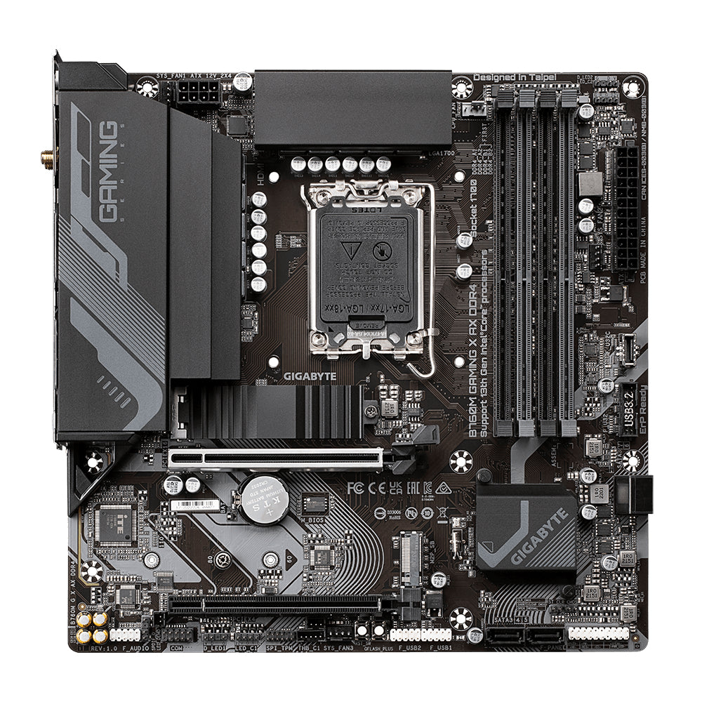 GIGABYTE B760M GAMING X AX DDR4 Motherboard - Supports Intel Core 14th CPUs, 8+1+1 Phases Digital VRM, up to 5333MHz DDR4 (OC), 2xPCIe 4.0 M.2, Wi-Fi 6E, 2.5GbE, USB 3.2 Gen 2