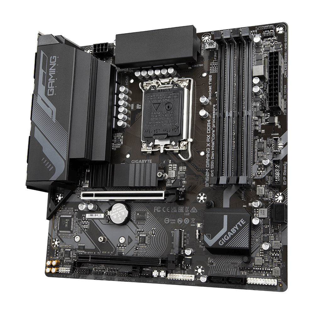 GIGABYTE B760M GAMING X AX DDR4 Motherboard - Supports Intel Core 14th CPUs, 8+1+1 Phases Digital VRM, up to 5333MHz DDR4 (OC), 2xPCIe 4.0 M.2, Wi-Fi 6E, 2.5GbE, USB 3.2 Gen 2