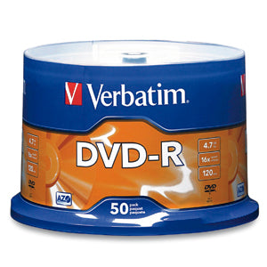 Verbatim 16x DVD-R Media 4.7 GB 50 pc(s)