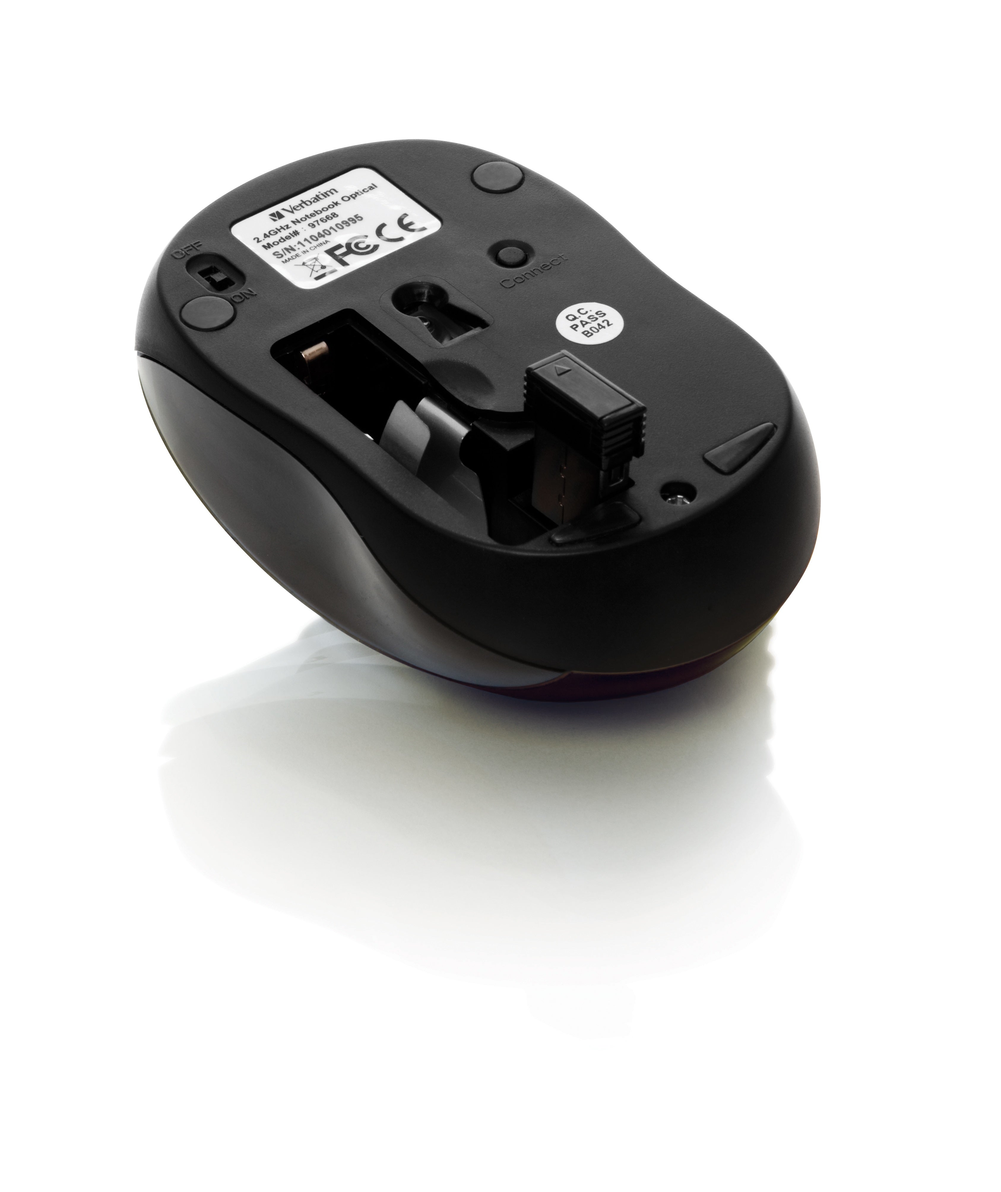 Verbatim Go Nano mouse Office Ambidextrous RF Wireless 1600 DPI