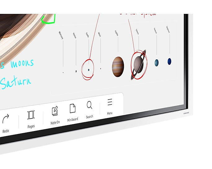 Samsung 65' Flip Pro WMB 4K UHD Interactive E-Board Smart Digital FlipChart Display InGlass Multi-Touch Writing Drawing Video Call App HDMI USB-C LAN