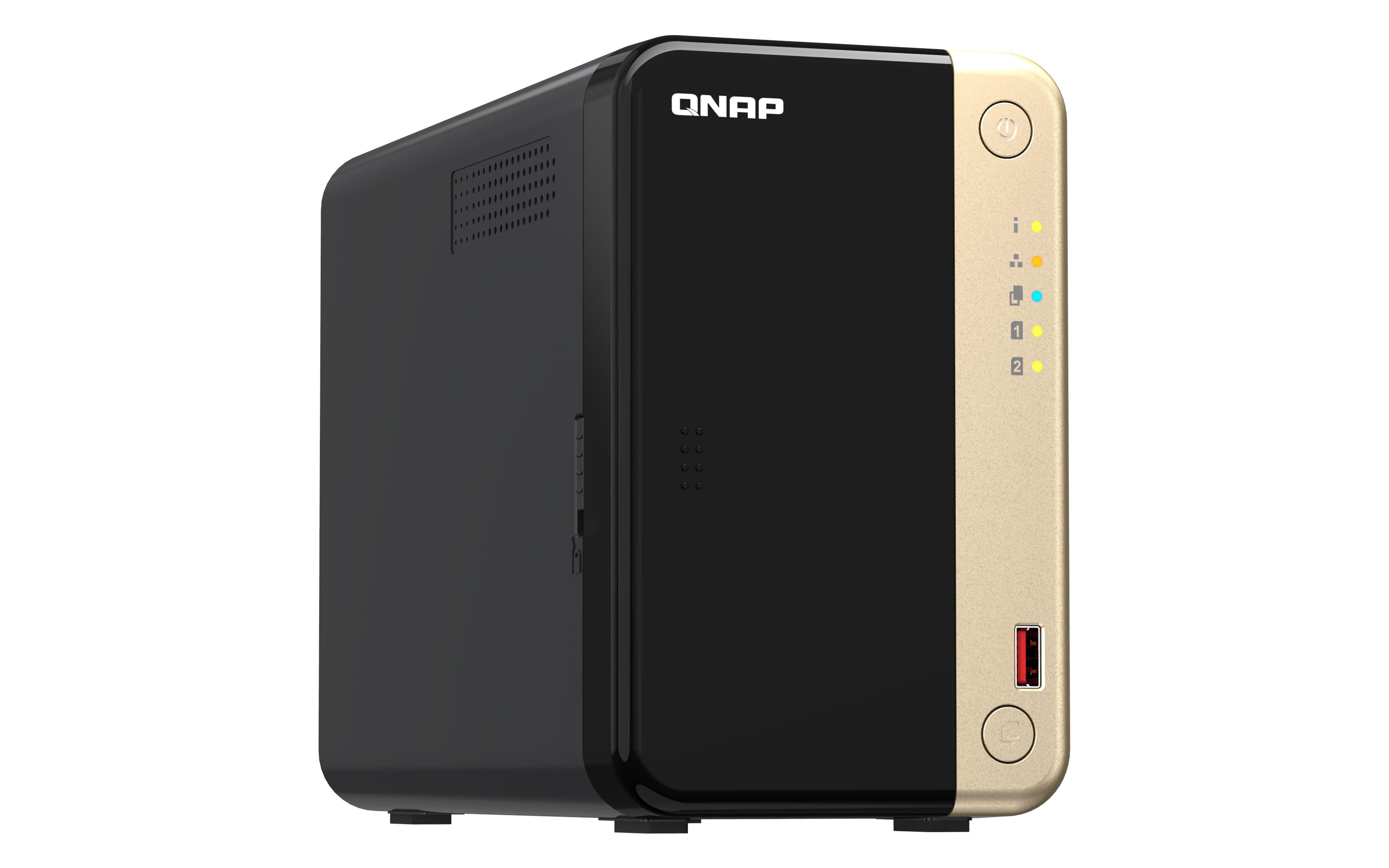 QNAP TS-264 NAS Tower Intel® Celeron® N5095 8 GB QNAP QTS Black, Gold