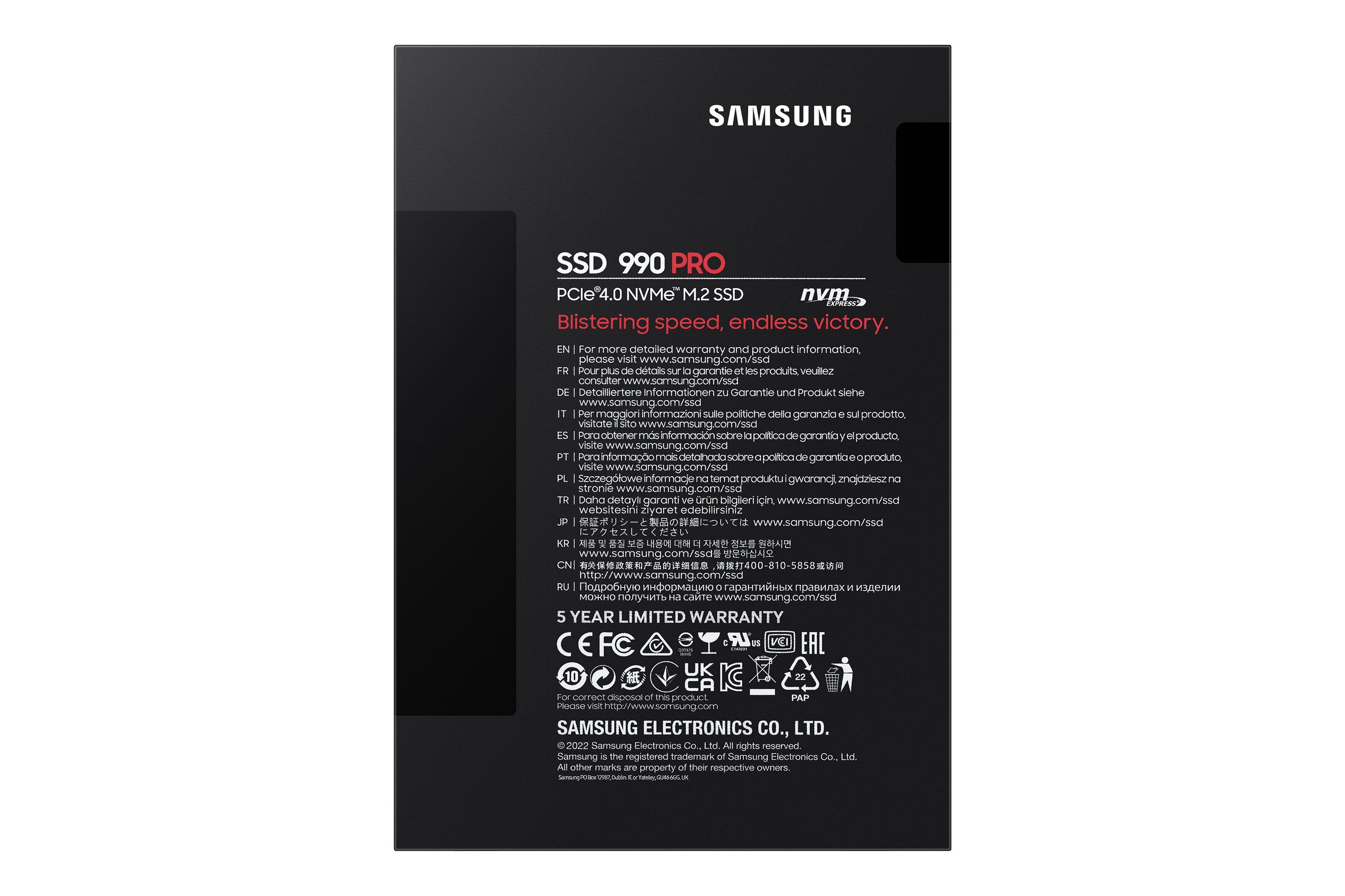 Samsung 990 PRO 4 TB M.2 PCI Express 4.0 NVMe V-NAND MLC