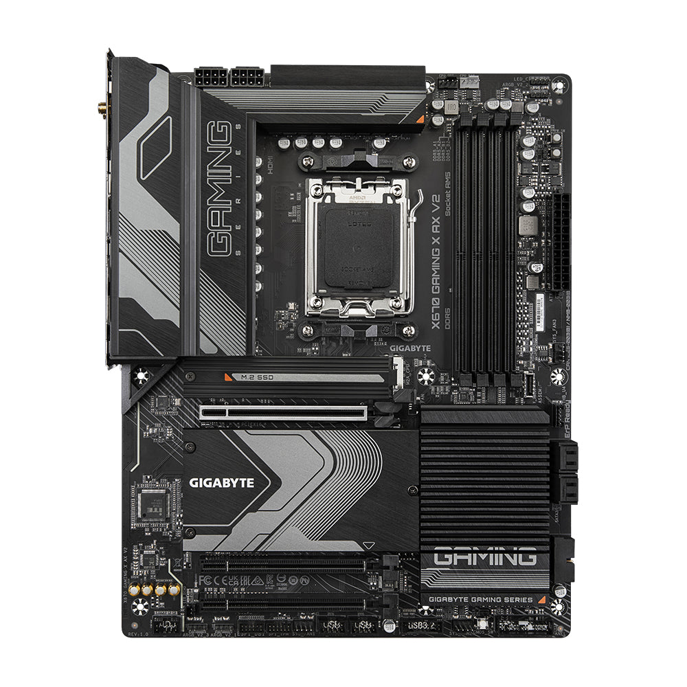 GIGABYTE X670 GAMING X AX V2 Motherboard - Supports AMD Ryzen 7000 CPUs, 16+2+2 phases VRM, up to 8000MHz DDR5 (OC), 4xPCIe 4.0 M.2, Wi-Fi 6E, 2.5GbE LAN, USB 3.2 Gen 2