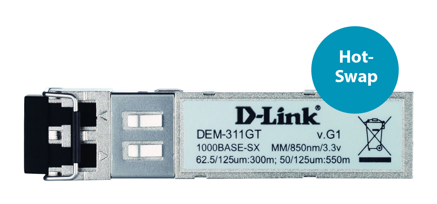 D-Link DEM-311GT network transceiver module Fiber optic 1000 Mbit/s SFP 850 nm