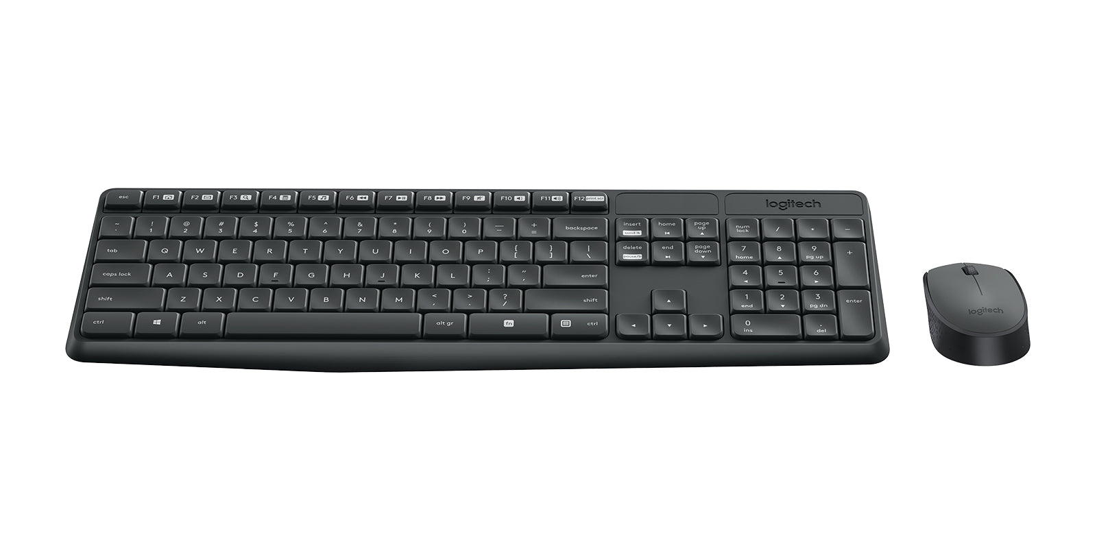 Logitech MK235 keyboard Mouse included Home RF Wireless English Grey