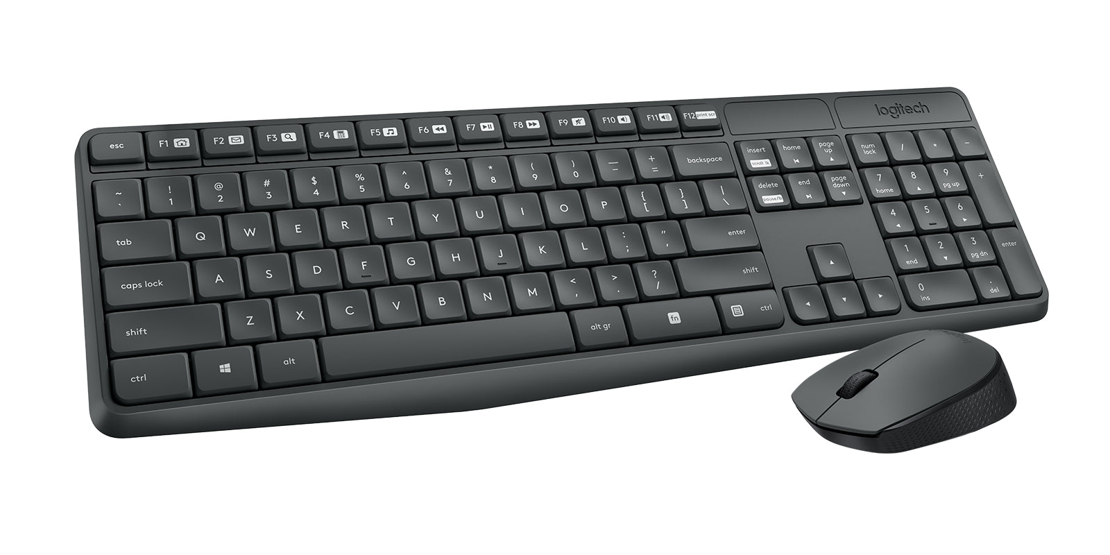 Logitech MK235 keyboard Mouse included Home RF Wireless English Grey