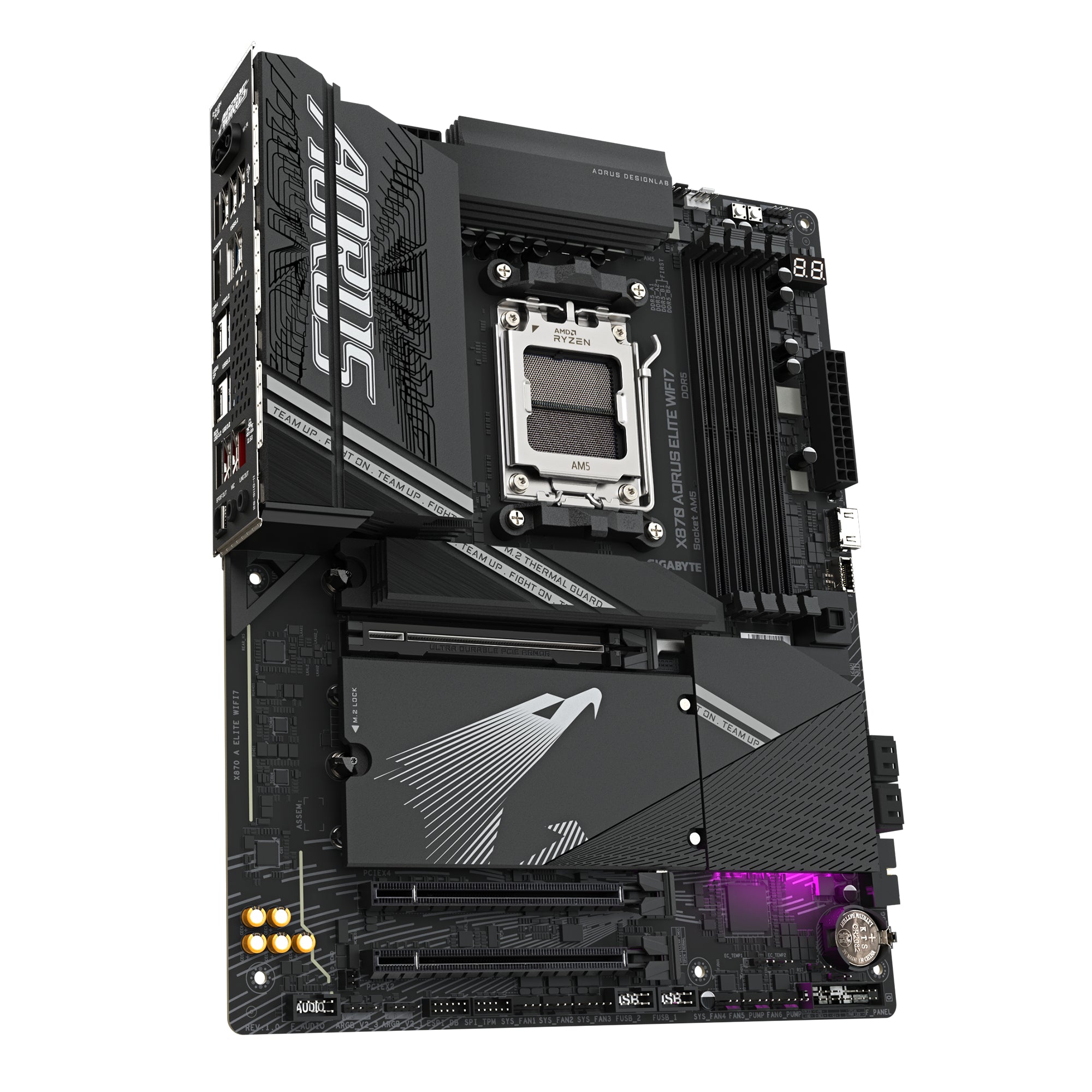 Gigabyte X870 AORUS ELITE WIFI7 AMD AM5 ATX Motherboard 4x DDR5~256GB,3x PCIe x16, 4x M.2, 4x SATA 6, 4x USB 3.2, 4x USB2.0, 2x USB-C,