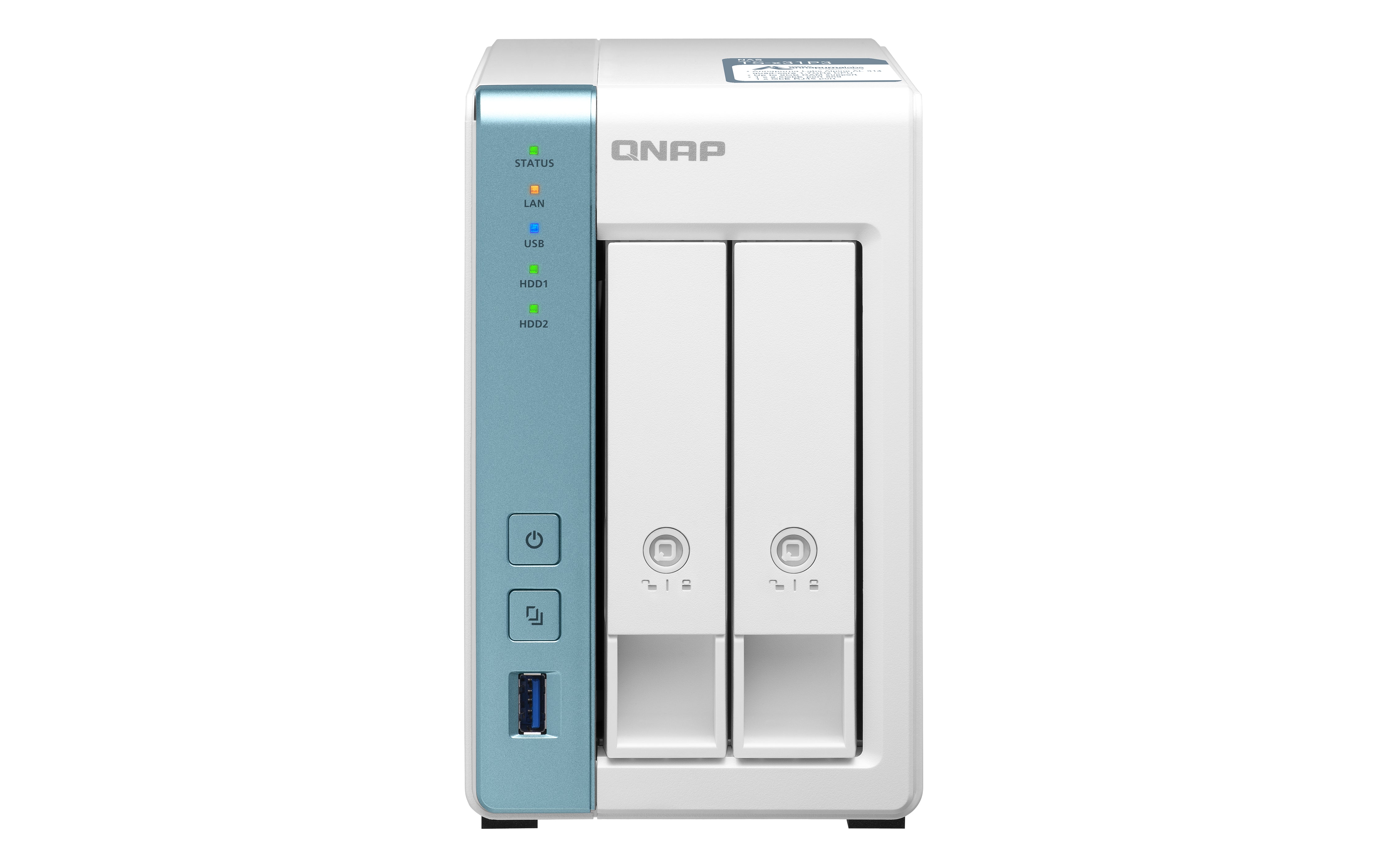 QNAP TS-233 NAS/storage server Mini Tower ARM Cortex-A55 2 GB QNAP QTS White