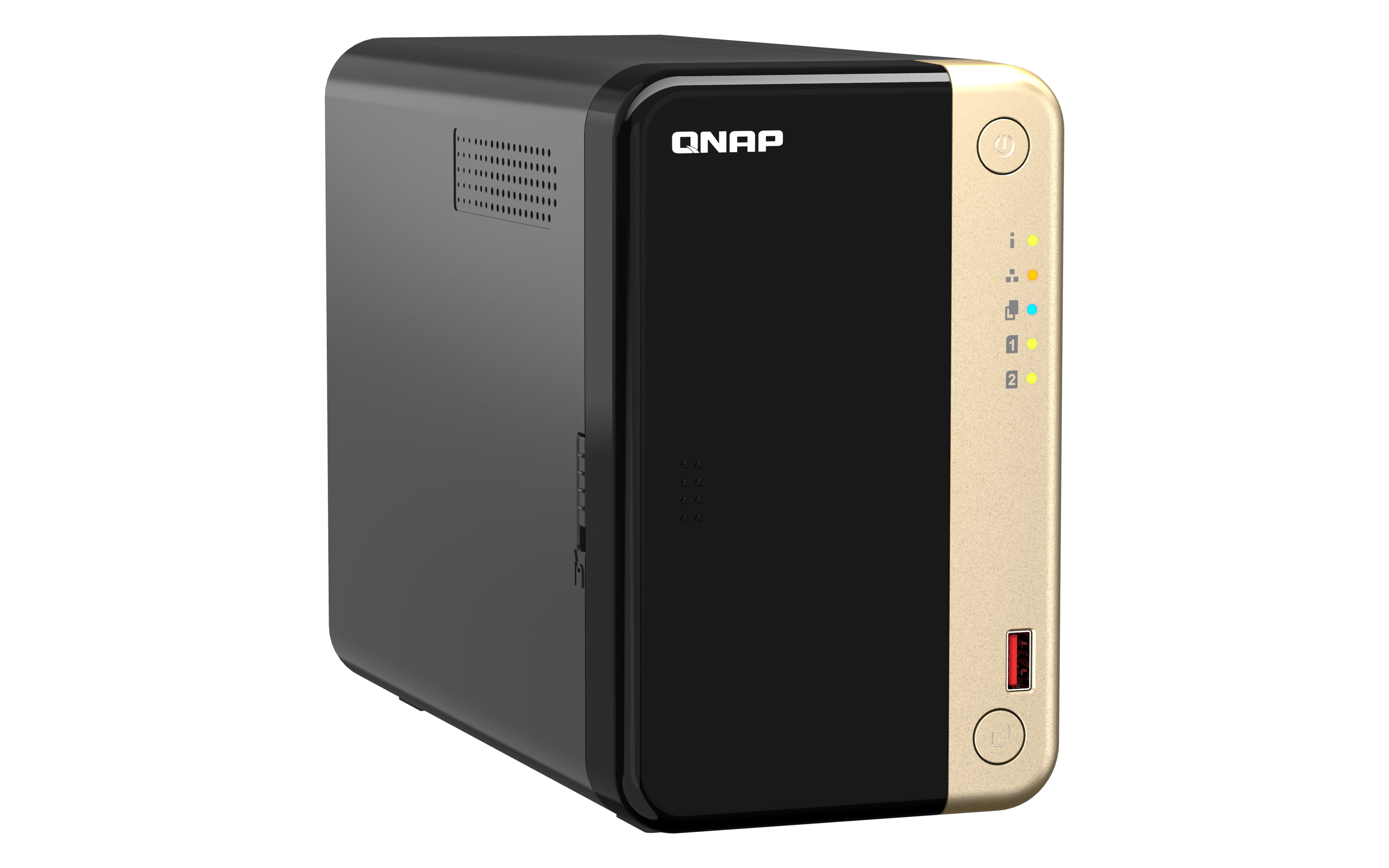 QNAP TS-264 NAS Tower Intel® Celeron® N5095 8 GB QNAP QTS Black, Gold