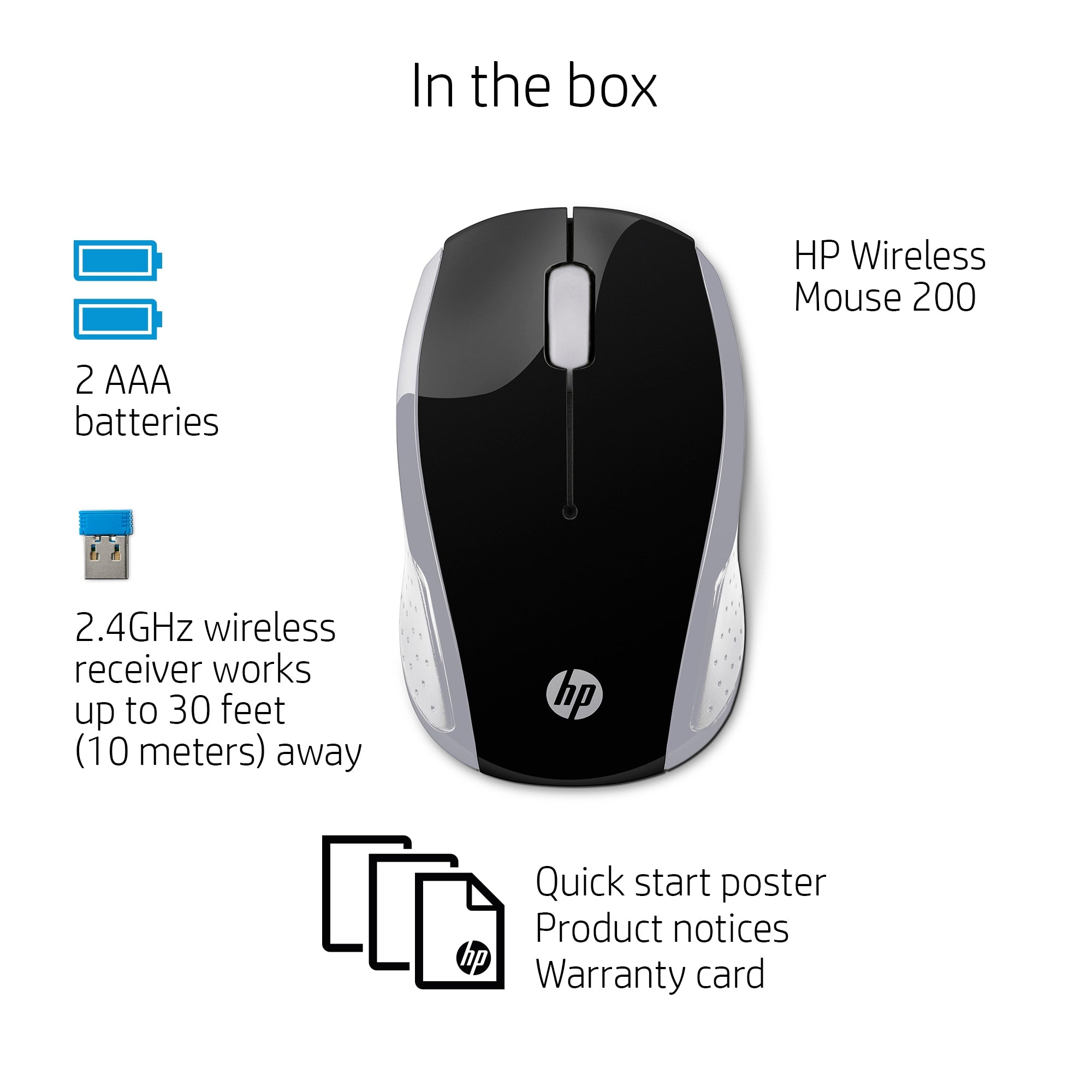 HP Wireless Mouse 200 (Pike Silver)