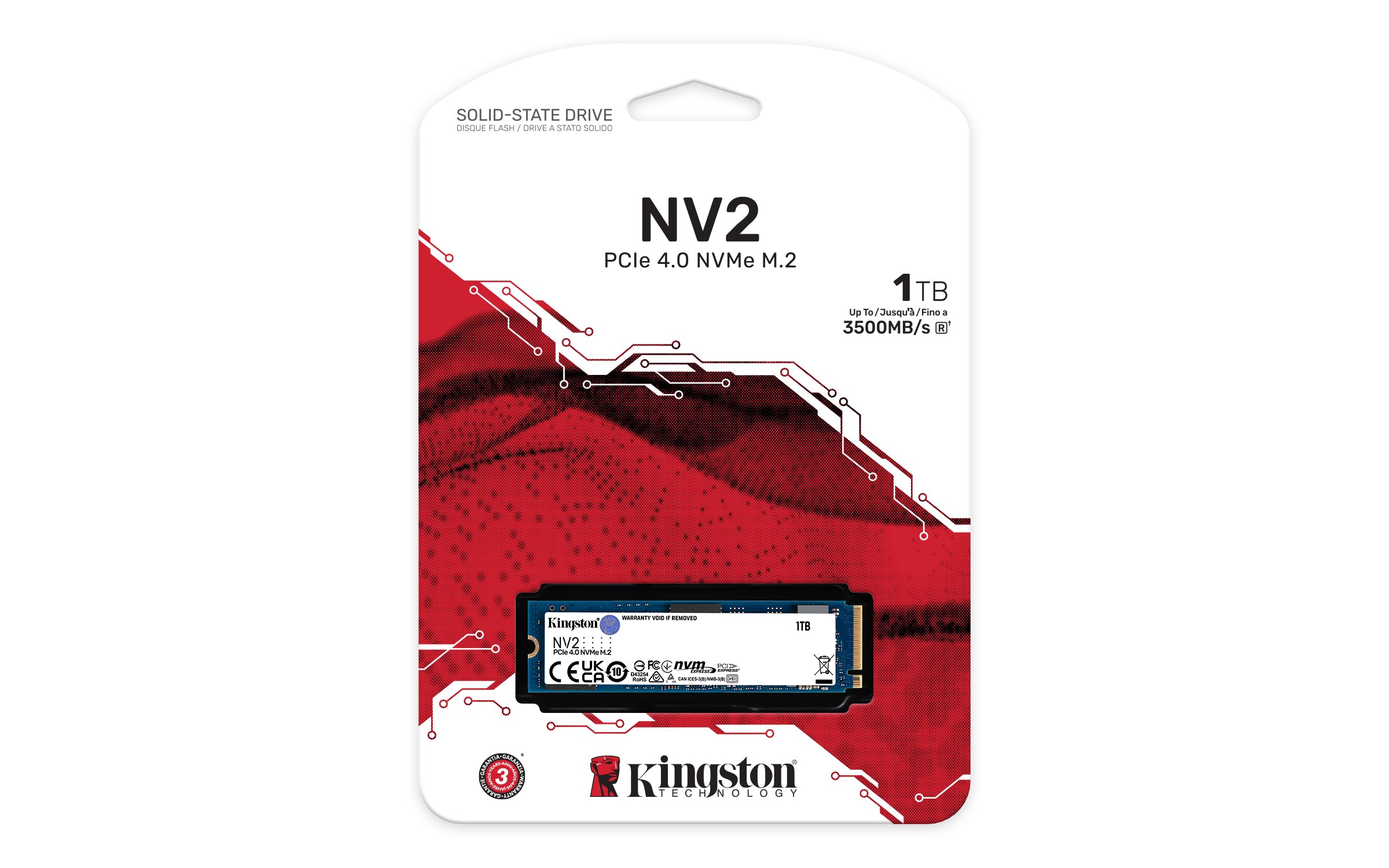 Kingston Technology 1000G NV2 M.2 2280 PCIe 4.0 NVMe SSD