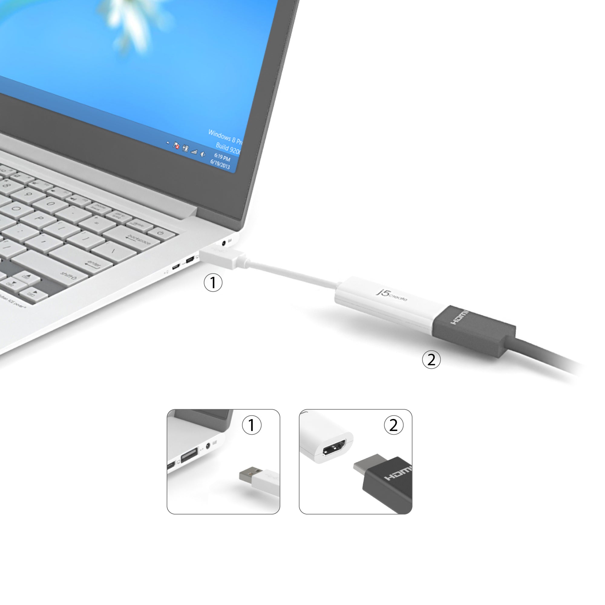 j5create JUA254 USB 3.0 HDMI Multi-Monitor Adapter