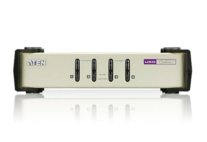 ATEN 4-Port USB - PS/2 VGA KVM Switch (KVM Cables included)