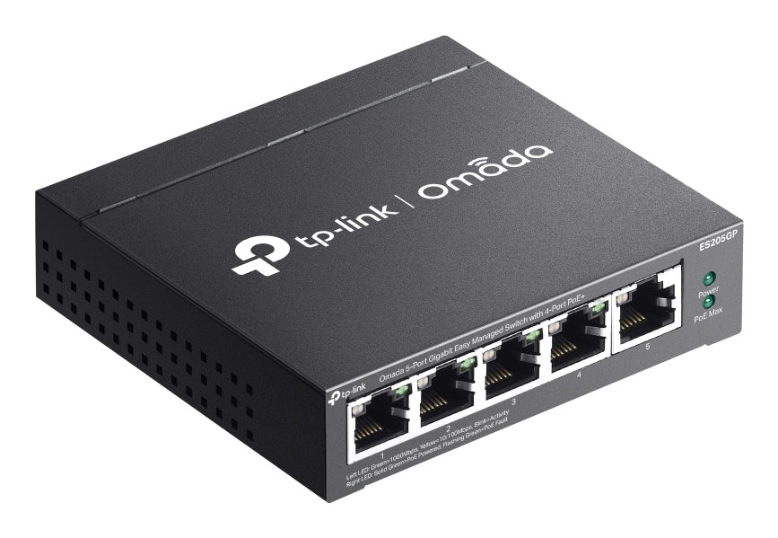 TP-Link ES205GP Omada 5-Port Gigabit Easy Managed Switch with 4-Port PoE+