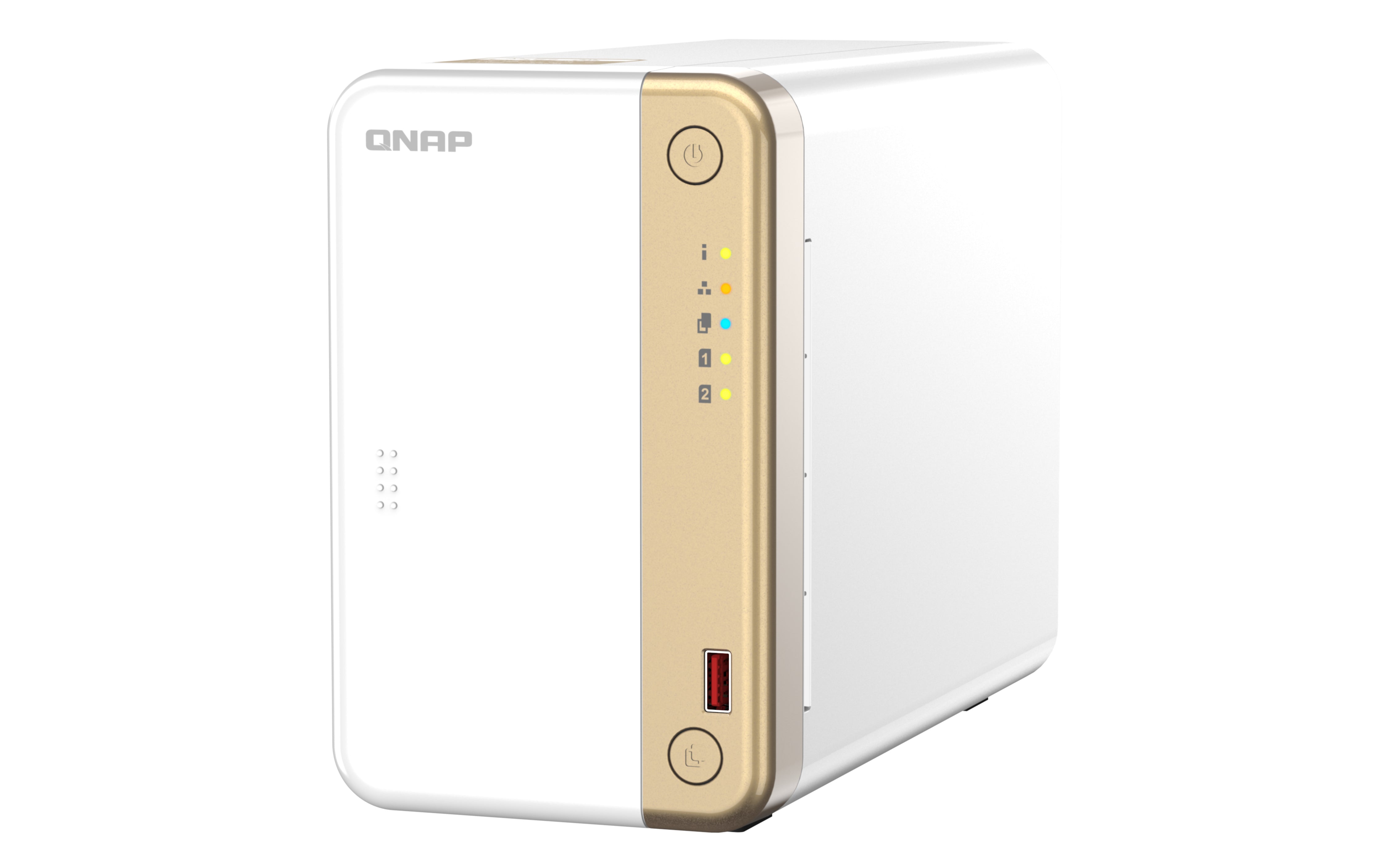 QNAP TS-262 NAS Tower Intel® Celeron® N4505 4 GB QNAP QTS Gold, White