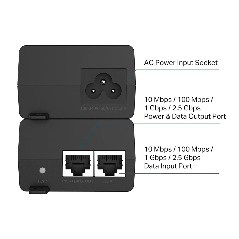 TP-Link Omada 2.5G PoE+ Injector