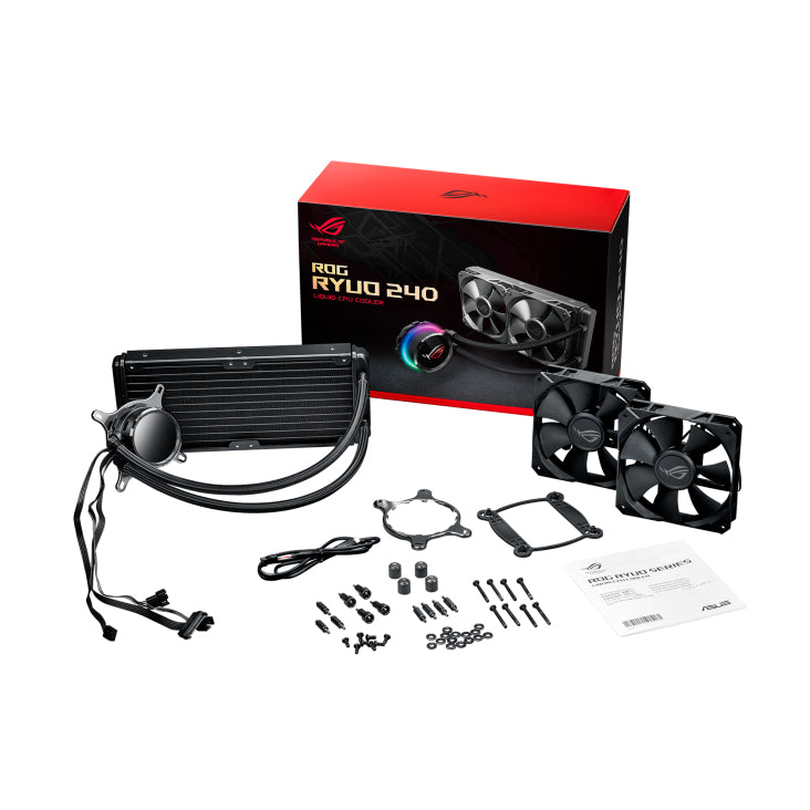 ASUS ROG Ryuo 240 All-In-One Liquid CPU Cooler, OLED, Aura Sync RGB, 240mm Radiator Fan