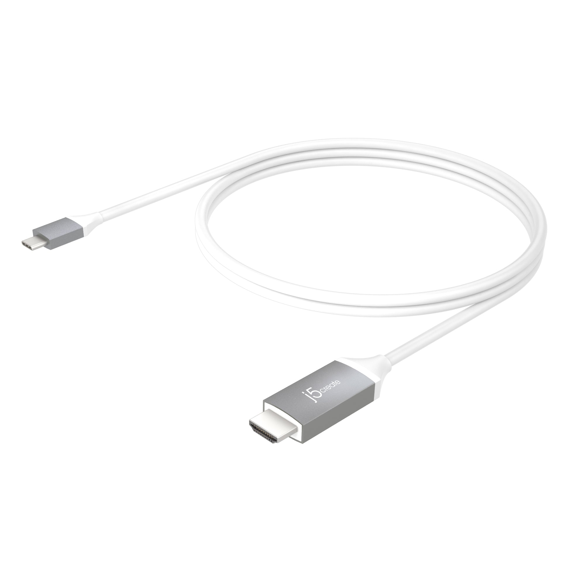 j5create JCC153G-N USB-C™ to 4K HDMI™ Cable, Grey, 1.5 m