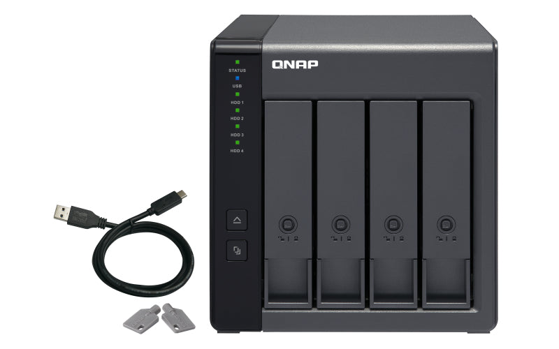 QNAP TR-004 storage drive enclosure HDD/SSD enclosure Black 2.5/3.5