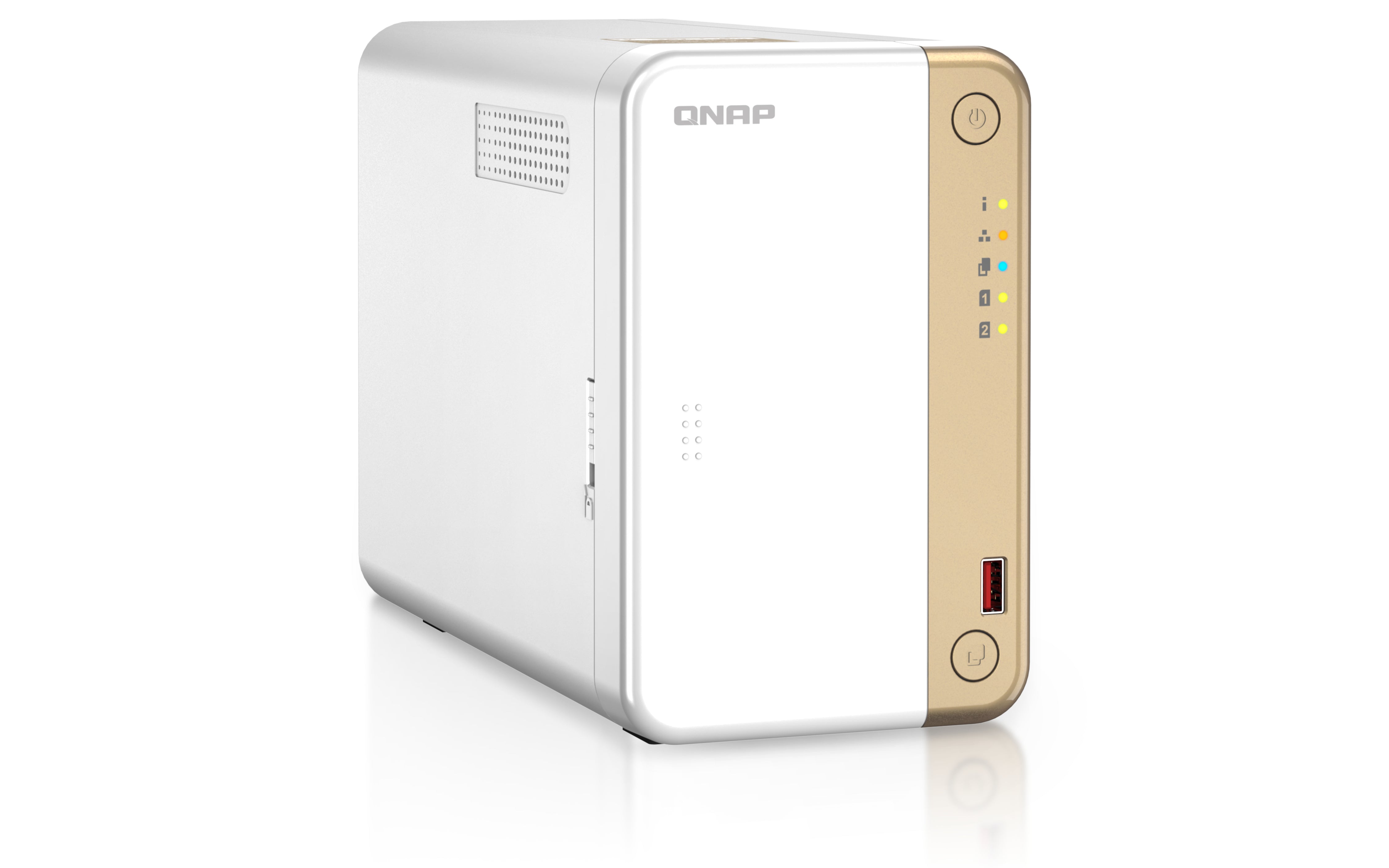 QNAP TS-262 NAS Tower Intel® Celeron® N4505 4 GB QNAP QTS Gold, White