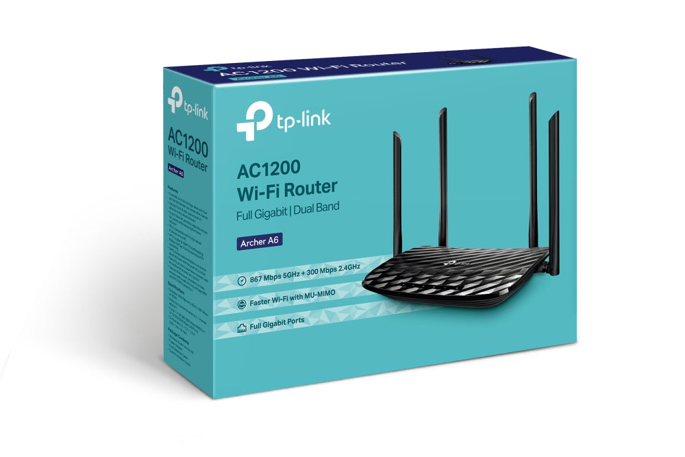 TP-Link AC1200 wireless router Gigabit Ethernet Dual-band (2.4 GHz / 5 GHz) Black