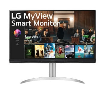 LG 32' Smart IPS 4K 3480x 2160 WebOS Tilt Adjustment USB-C, HDMI, USB, LAN. Multimedia Monitor, Bluetooth, Speaker, Airplay Apple