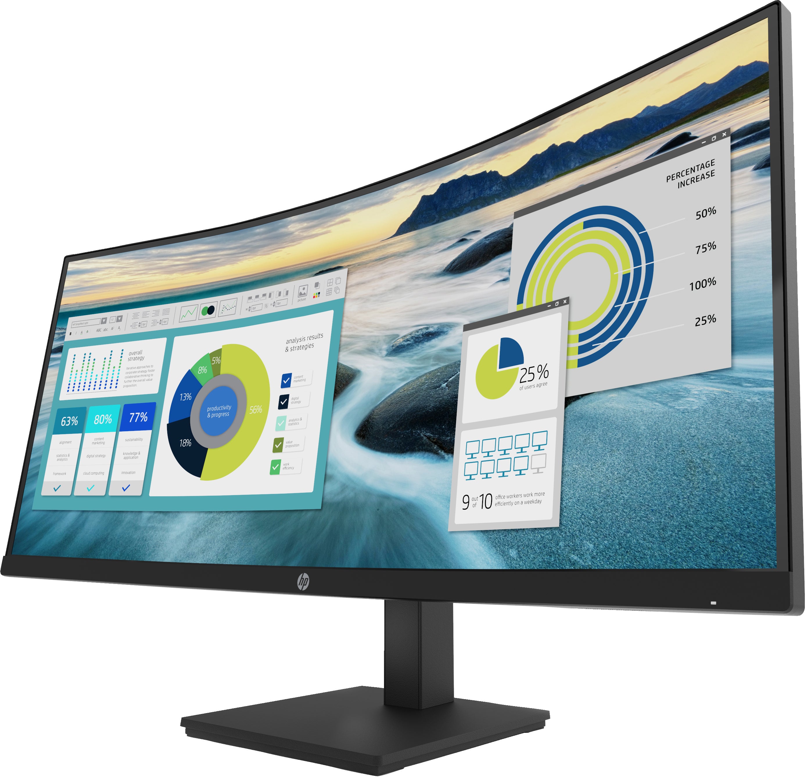 HP P34hc G4 WQHD USB-C Curved Monitor