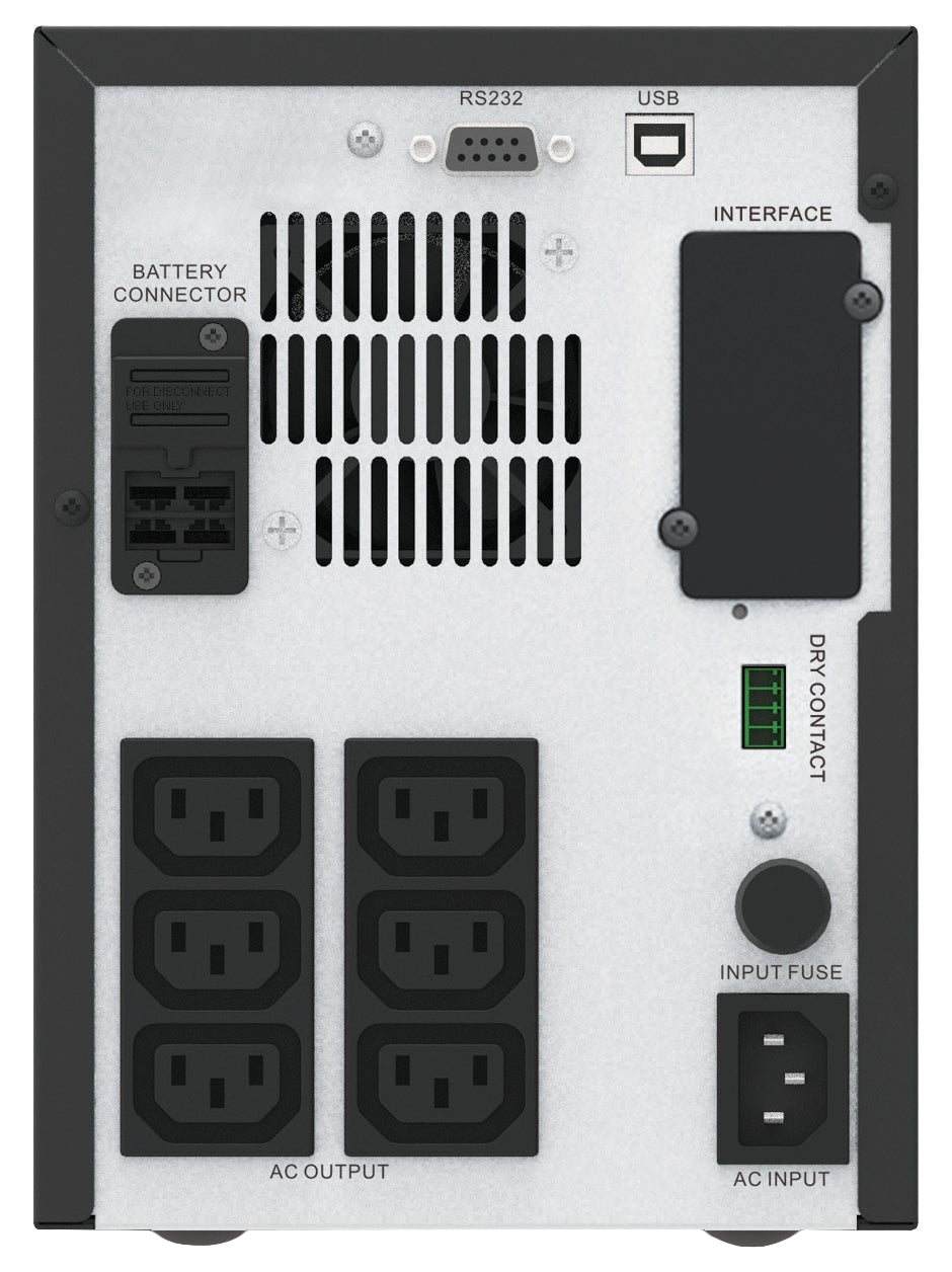 APC Easy UPS 1 Ph Line Interactive, 1500VA, Tower, 230V, 6 IEC C13 outlets, AVR, Dry Contact, LCD, W/O Network Card support