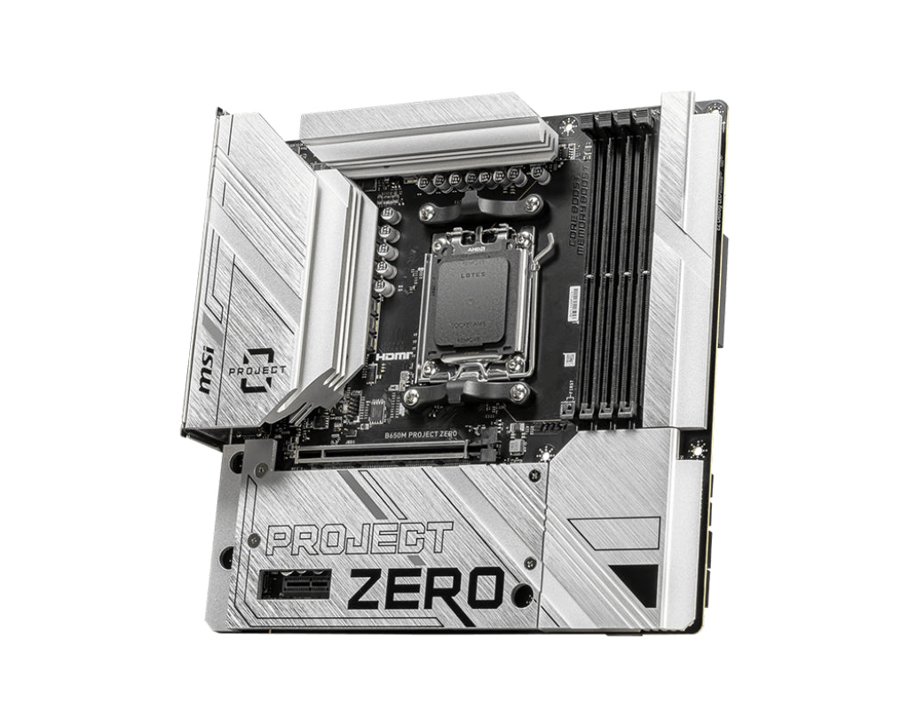 MSI B650M PROJECT ZERO motherboard AMD B650 Socket AM5 micro ATX