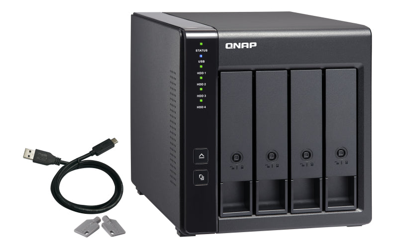 QNAP TR-004 storage drive enclosure HDD/SSD enclosure Black 2.5/3.5