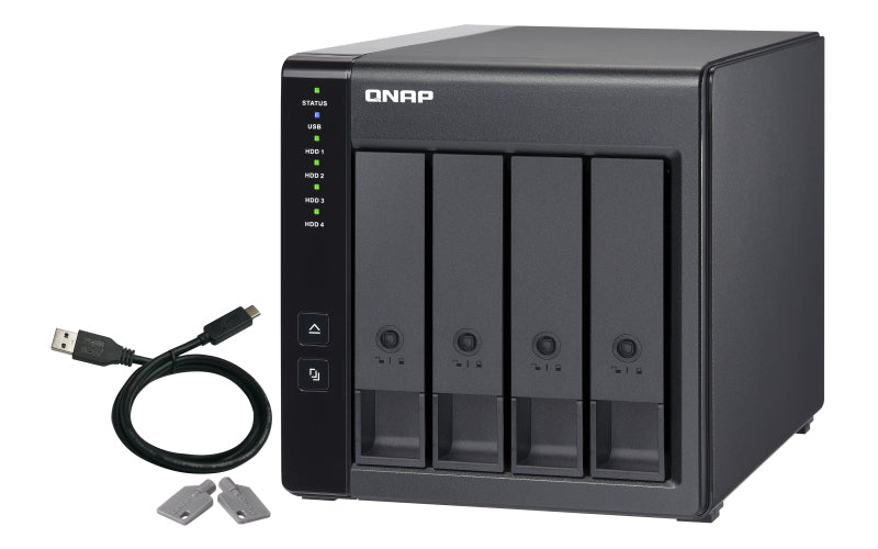 QNAP TR-004 storage drive enclosure HDD/SSD enclosure Black 2.5/3.5