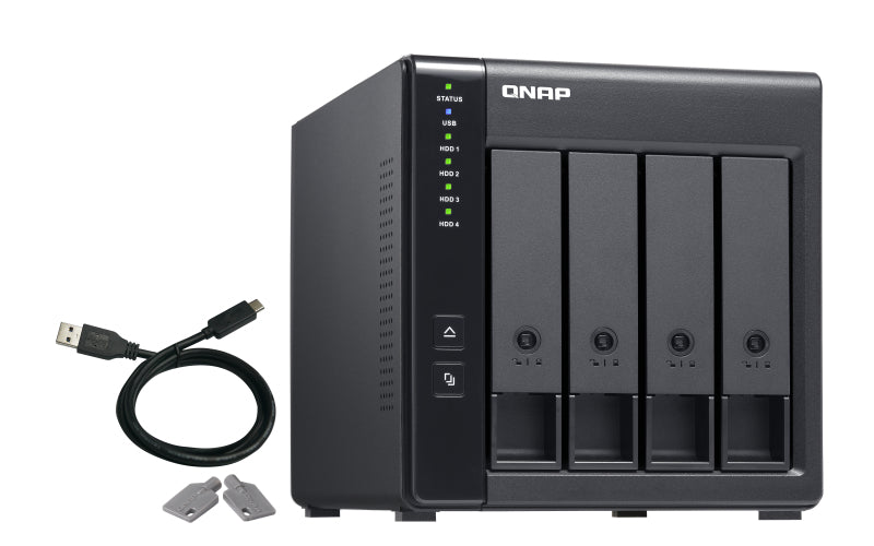 QNAP TR-004 storage drive enclosure HDD/SSD enclosure Black 2.5/3.5