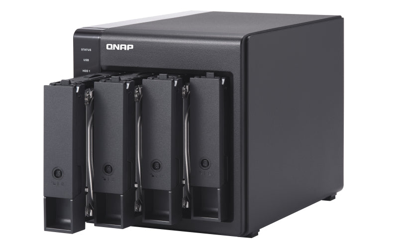 QNAP TR-004 storage drive enclosure HDD/SSD enclosure Black 2.5/3.5