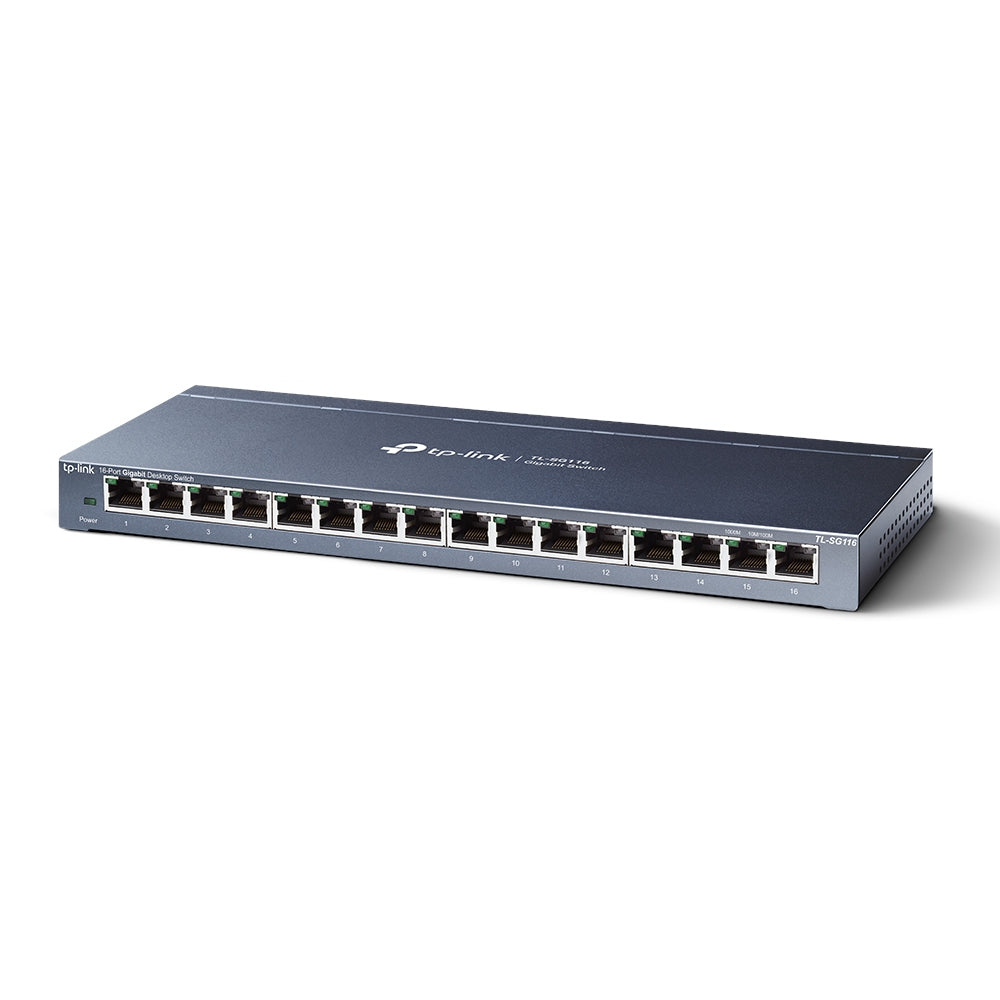 TP-Link TL-SG116 network switch Unmanaged Gigabit Ethernet (10/100/1000) Black