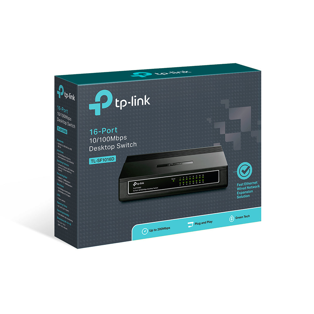 TP-Link TL-SF1016D network switch Fast Ethernet (10/100) Black