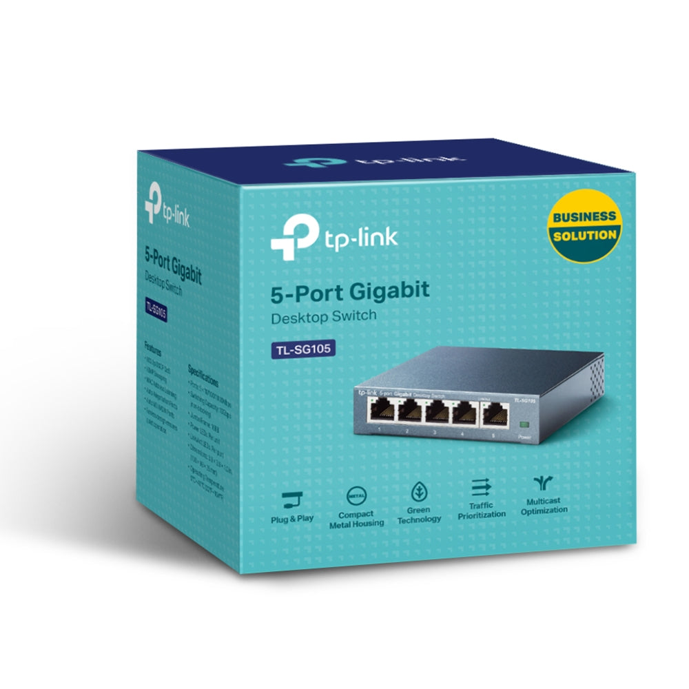 TP-Link TL-SG105 network switch Unmanaged L2 Gigabit Ethernet (10/100/1000) Black