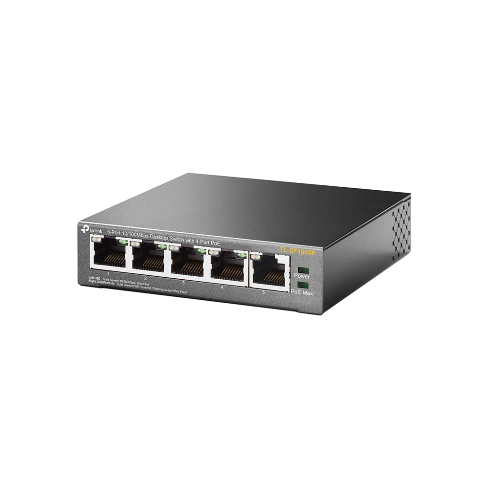 TP-Link TL-SF1005P network switch Unmanaged Fast Ethernet (10/100) Power over Ethernet (PoE) Black