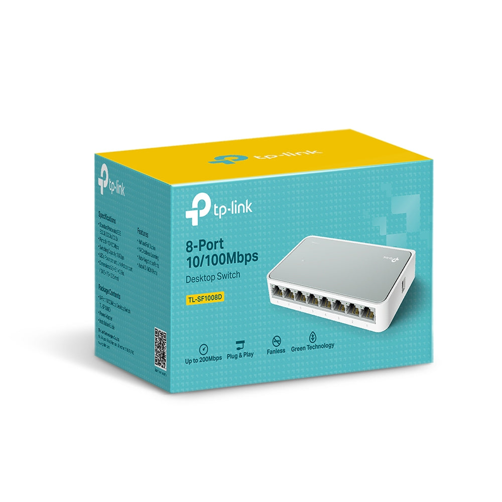 TP-Link TL-SF1008D network switch Unmanaged Fast Ethernet (10/100) White