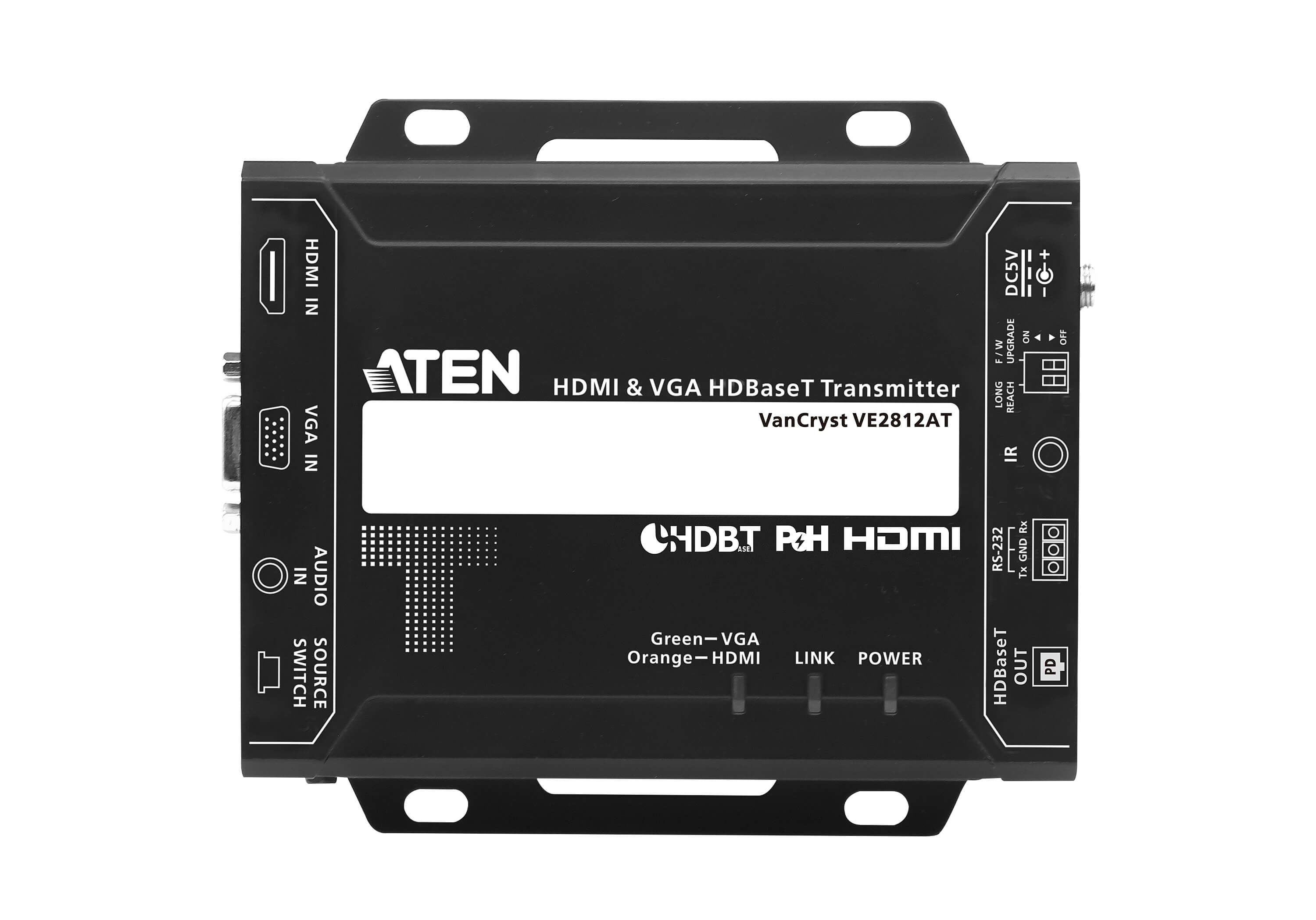 ATEN VE2812AT-AT-U AV extender AV transmitter Black