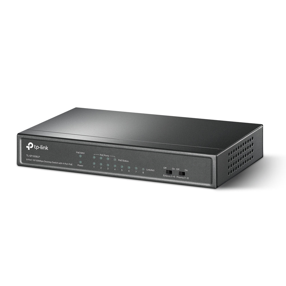 TP-Link TL-SF1008LP network switch Unmanaged Fast Ethernet (10/100) Power over Ethernet (PoE) Black