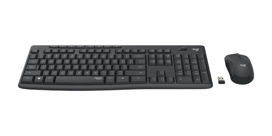 Logitech MK295 keyboard Mouse included Office RF Wireless Graphite