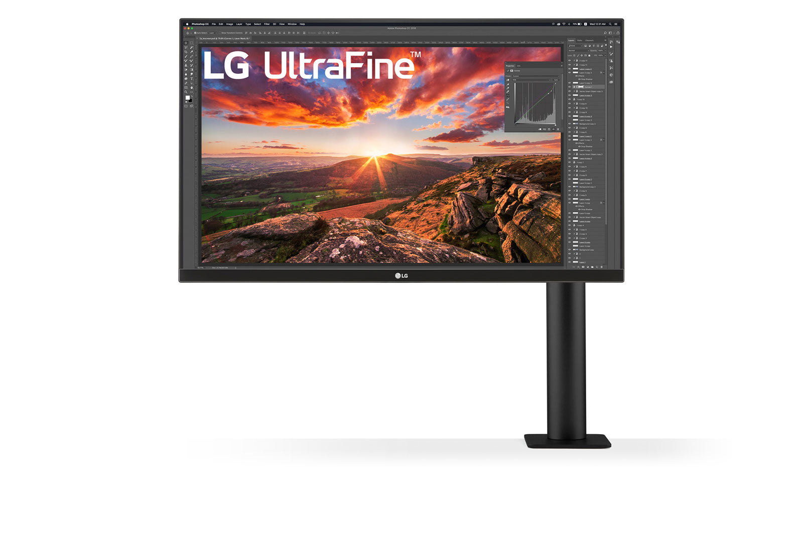 LG 27' IPS Ergo 4K (3840x2160) C-Clamp USB-C x1 ,HDR 400, VESA 100mm, Speakers Height Adjustable. 3 Years Limited