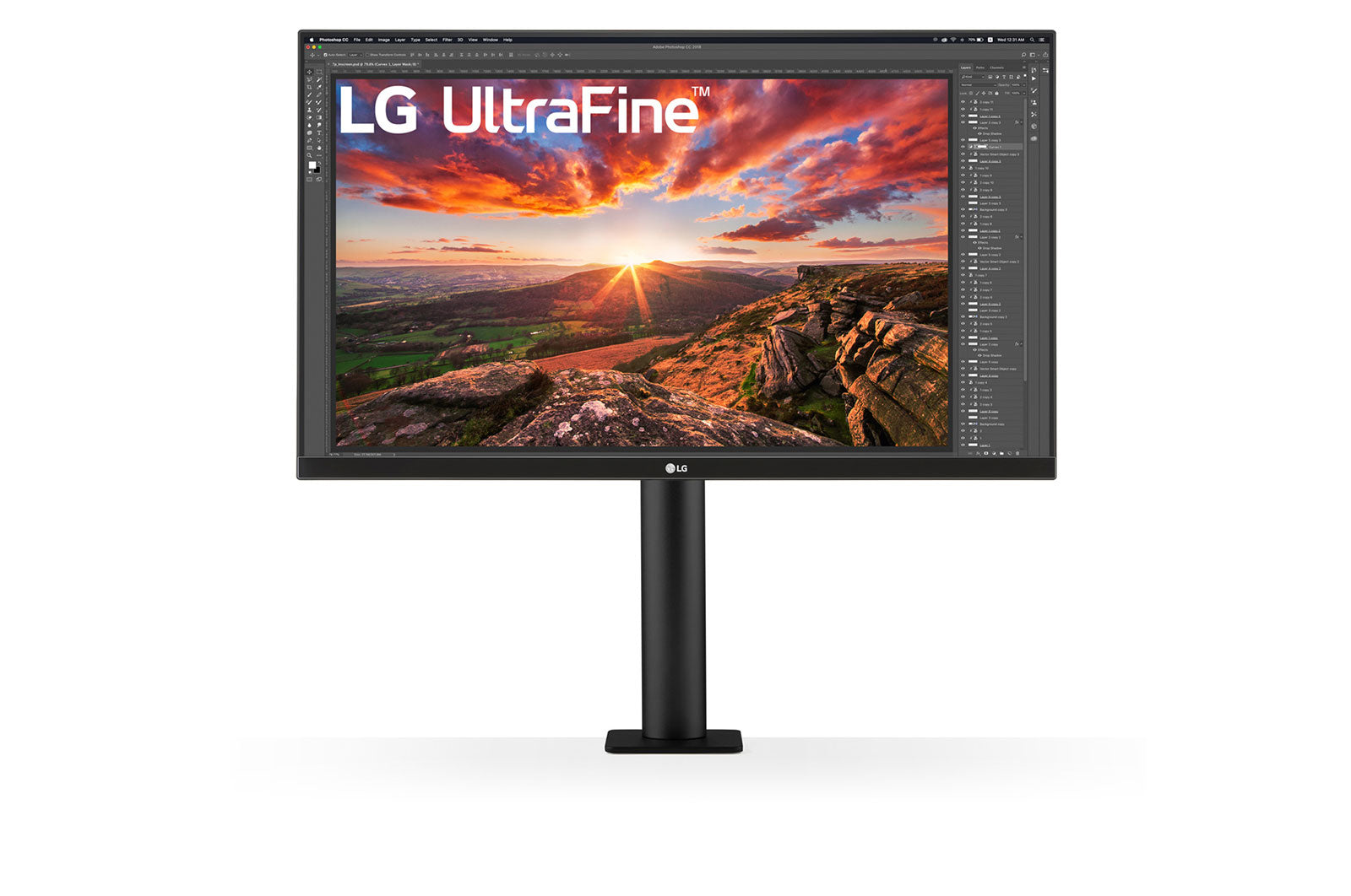 LG 27' IPS Ergo 4K (3840x2160) C-Clamp USB-C x1 ,HDR 400, VESA 100mm, Speakers Height Adjustable. 3 Years Limited