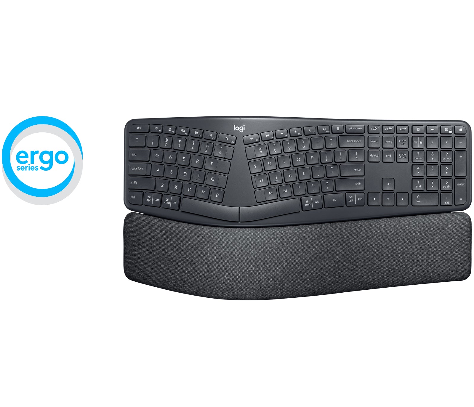 Logitech Ergo K860 keyboard Office RF Wireless + Bluetooth Black