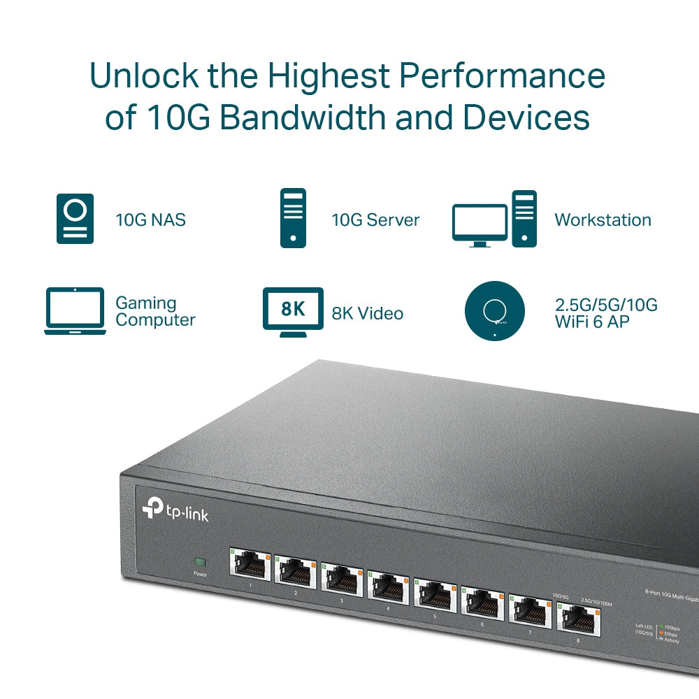 TP-Link 8-Port 10G Desktop/Rackmount Switch